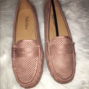 Mauve Suede Moccasin Flats